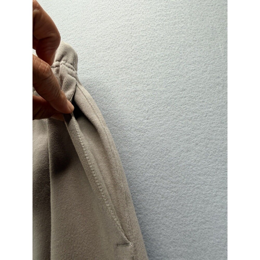 Fear of God Essentials Beige Cotton Midi Skirt Women S Drawstring Pockets - Picture 8 of 12